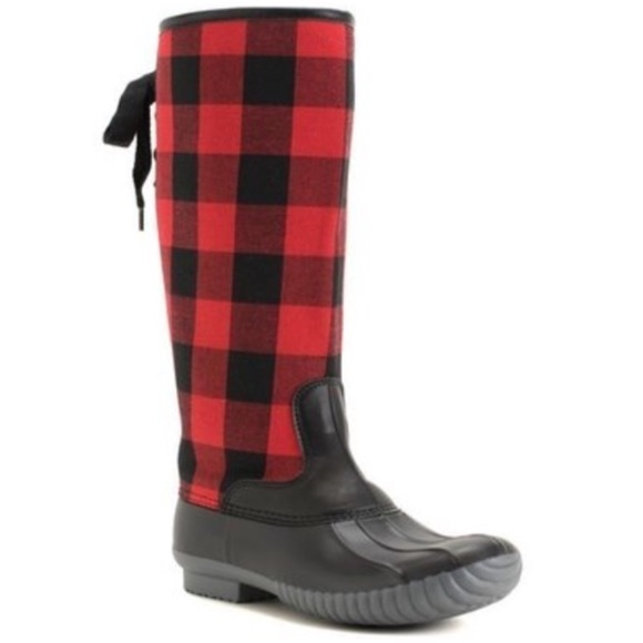 Last Pair ♥️ Buffalo Plaid Rain Boots - Picture 2 of 5
